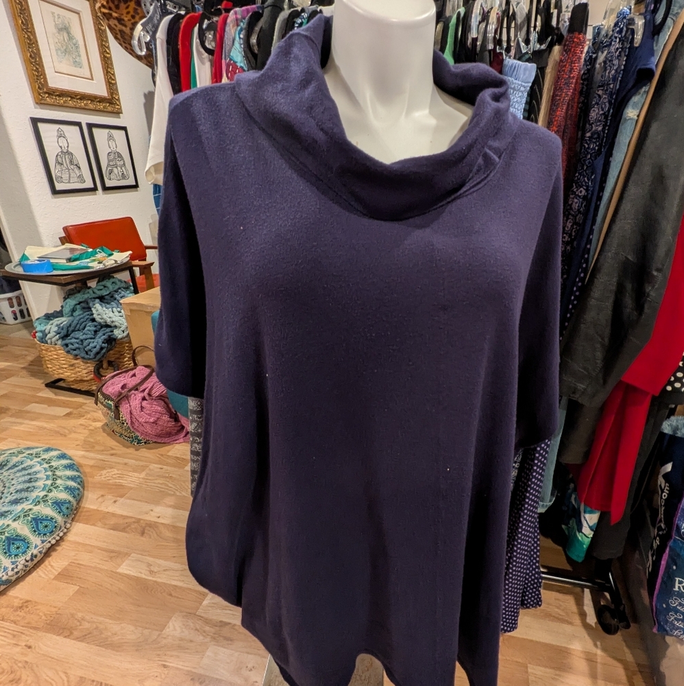 Eloquii Deep Purple Cowl Neck Sweater - 18/20